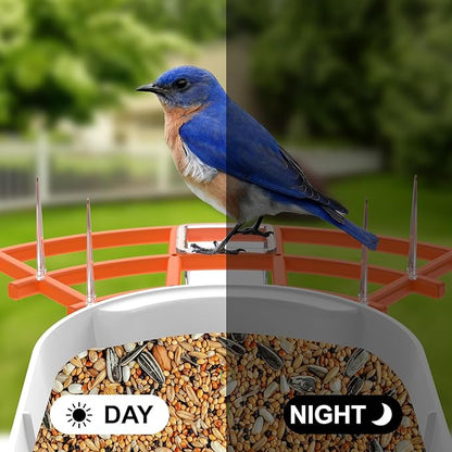 Bird Feeder with Camera,Smart Bird Feeder Camera with Solar Powered,AI Identify Birds Species,Bird Watching,Auto Record FHD 2K Feathered Visitor Video in Backyard,Ideal Gifts for Birds Lovers