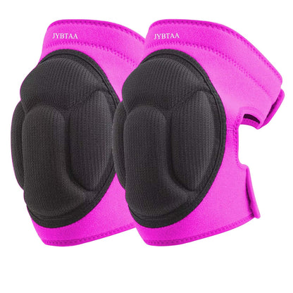 Plus Size Knee Pads For Cleaning Floors,Gardening, Women Pad With Soft Inner Liner, Adjustable Kneeling Suitable Garden,Flooring Yard,Construction,Pink XL (1 Pair)