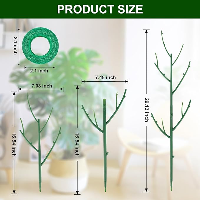 10 Pack Stackable Monstera Plant Support, Garden Stakes for Climing Plants Stem Support, Durable Plant Accessories for Indoor Outdoor Potted Plants, Pothos, Vine, Flower Use