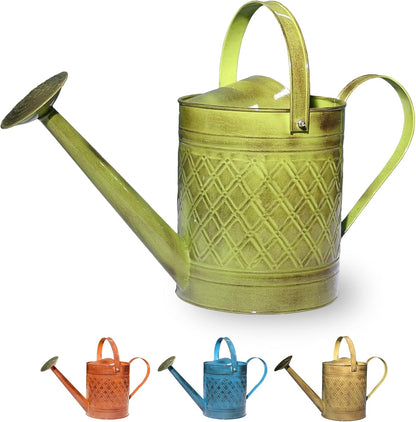Robert Allen Home & Garden MPT01500 Wexley Metal Watering Can, 2 Gallon, Tansy Green