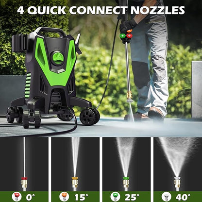 Pressure Washer -4800PSI Power Washer with 4 Quick Connect Nozzles, High Pressure Cleaning Machine with Foam Cannon for Car/Garage/Patio Home Cleaning