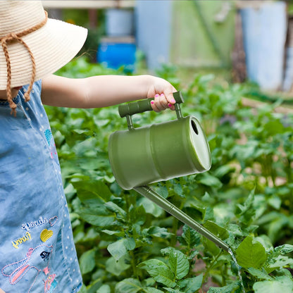ZXJ Watering Can for Outdoor Indoor Plants - Small Plastic Home Garden - with Long Spout - Green - 64 Oz - 1/2 Gallon