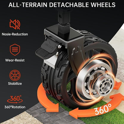Double Decker Wagon 320L Large Capacity 400LBS Collapsible Sports Utility Cart with Big Wheels,Double Extended Tailgate Heavy Duty Folding Wagon Cart for Groceries,Camping,Beach,Garden,Outdoor