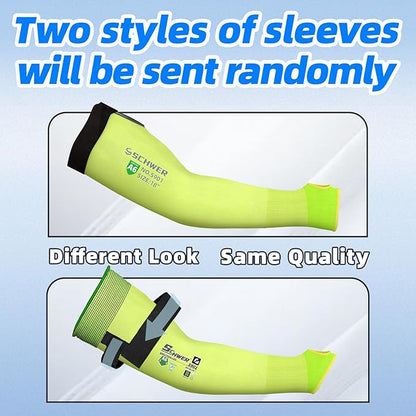 Schwer 2 Pairs AIR-SKIN ANSI A6 Cut Resistant Arm Sleeves for Men & Women High Risk Work, Non-PFAS Arm Protectors for Thin Skin and Bruising, UPF50+ UV Protection Cooling Gardening Sleeves for Farming