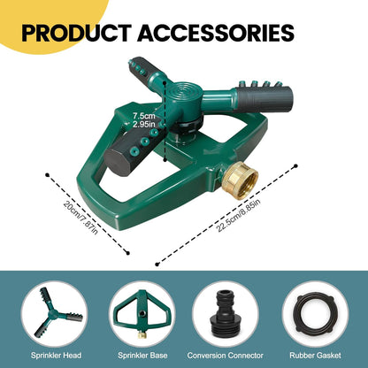 Sprinkler for Yard, Rotating Garden Sprinkler for Large Area Coverage, Lawn and Yard Sprinklers