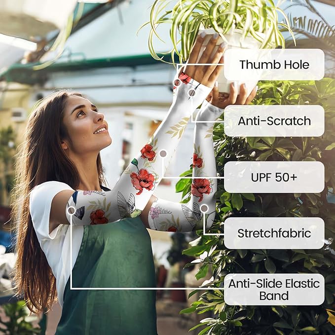 Gardening Sleeves for Women Farm Sun Protection Thorn Proof Cooling Arm Sleeves to Cover Arms for Garden Sports