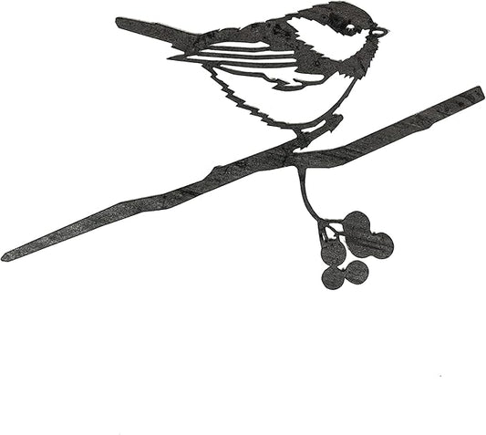 METALBIRD - Chickadee - Outdoor Tree Ornaments in Corten Steel - Metal Art Proudly Made in America