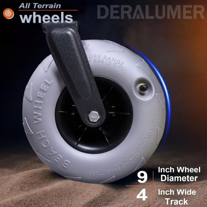 Beach Cart，Beach Wagon with Big Wheels for Sand，Retro Blue Style，Load-Bearing Capacity of 220 pounds,Suitable for Outdoor Camping Storage and Transportation（Blue）