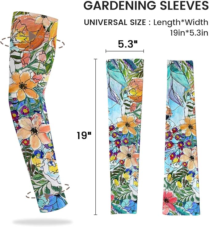 Gardening Sleeves Farm Sun Protection Arm Cooling Sleeves Thorn Proof Garden for Women Men with Thumb Hole