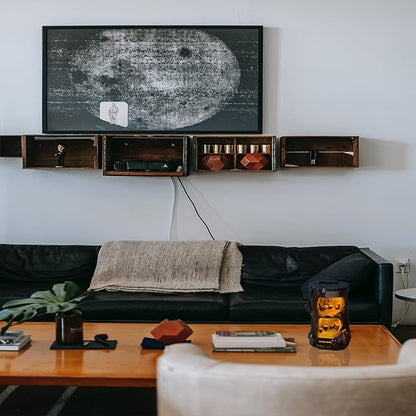 QWEWQE Tree House Solar Statue Outdoor Garden Statue with Solar Lights Fairy Tree House Indoor Outdoor Art Decoration Sculpture Lawn Ornaments for Patio Yard Outside Decorations