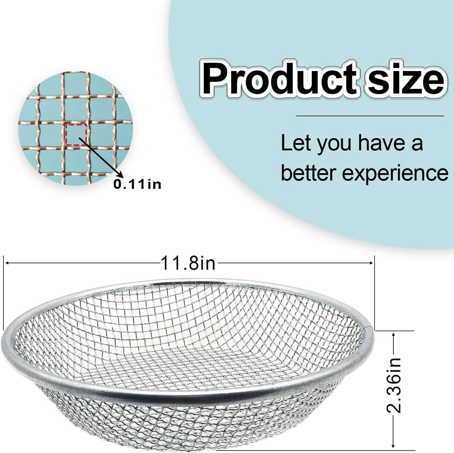 1/8 Inch Soil Sifter for Gardening, Rock Sifter for 5gallon,Compost Sifter Dirt Sifter,Captures Dirt Rocks Sawdust