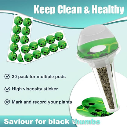64pcs Seed Pod Kit for Aerogarden, Hydroponics Supplies for All Brands Hydroponics Growing System, Grow Anything Kit with 20 Grow Sponges, 20 PVC Labels, 12 Plant Baskets & Domes, 1pc Tweezer