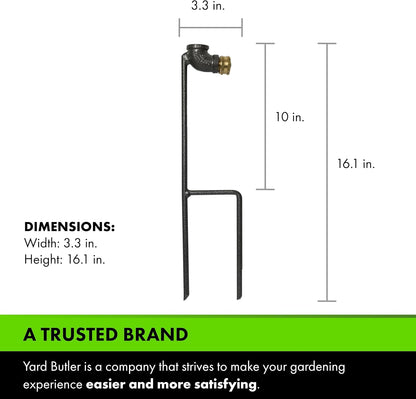 Yard Butler Step Spike Sprinkler Stand - Durable Gardening Supplies for Lawn Care - Sturdy Design & Dual Spikes for Sprinkler Stability - Water Lawn & Garden Evenly