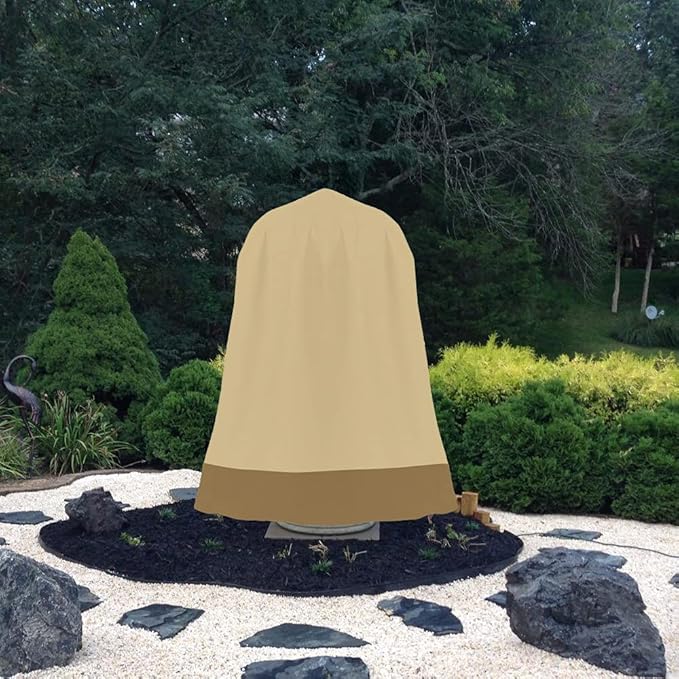 Outdoor Water Proof Large Fountain Cover Waterproof Heavy Duty Cover for Winter Outdoor Garden Fountain Statue 52 Inch Diameter, 68 Inch Tall
