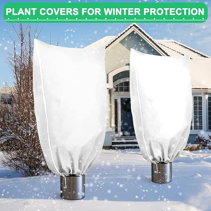 DQS 2 Pack Plant Covers Freeze Protection, 47.2" x70.8" Winter Frost Protection Blankets Frost Cloth,Suitable for Outdoor Winter Frost, Cold Weather, shrubs, Trees, Jackets, and coverings