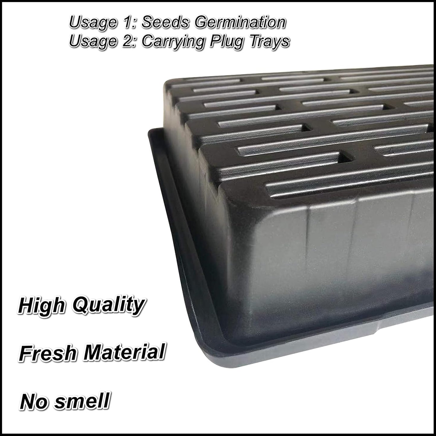 18-Pack 1020 Seedling Trays with Holes - Extra Strength Heavy Duty,10" x 20", Reusable 1020 Nursery Trays for Seed Germination, Plant Propagation, Garden Seed Starter and Microgreens