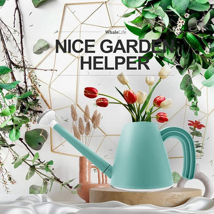 WhaleLife Indoor Watering Can for House Bonsai Plants (2.0L, Blue)