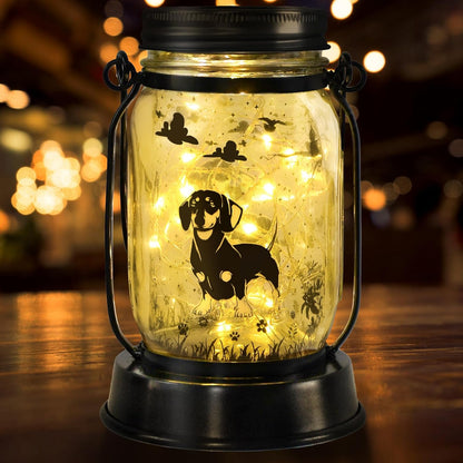Dachshund Solar Lanterns Weiner Dog Gifts for Women/Men, Weiner Dog Mom Gifts, Unique Birthday Gifts for Dachshund Lover, Garden Decoration for Yard, Patio,Backyard,Porch Pet Memorial Solar Lights
