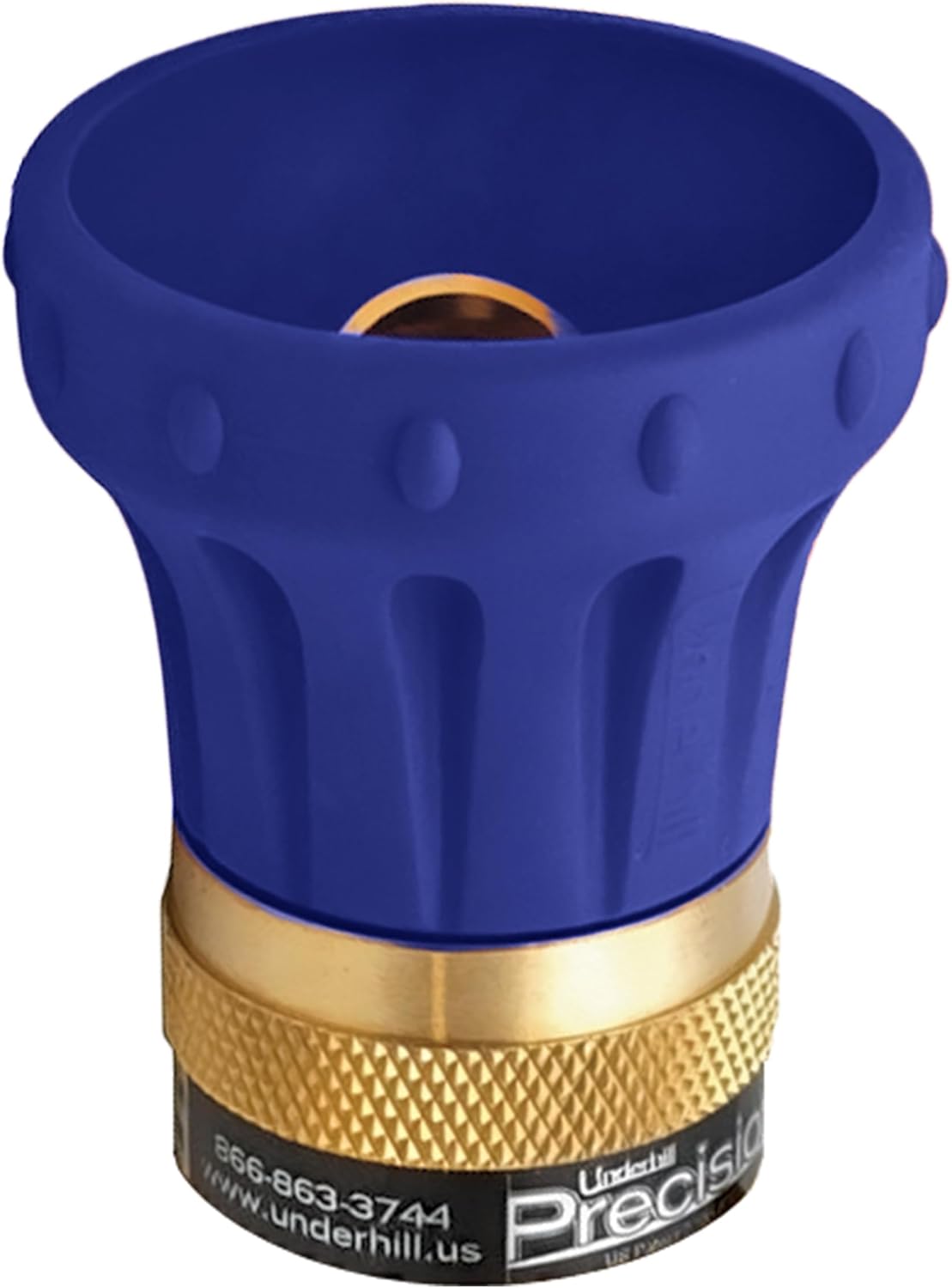 Underhill Precision Cloudburst Garden Water Hose Nozzle, Sprayer, 48 GPM 80 PSI, 3/4-Inch Thread Inlet, Heavy-Duty Brass and Rubber, HN4800