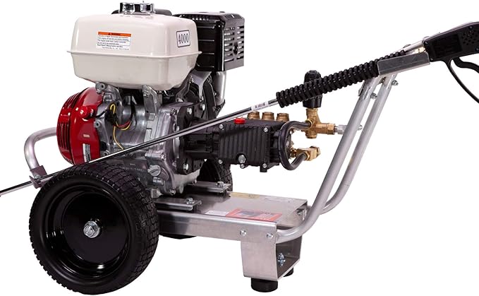 Pressure-Pro Eagle II E4040HG Direct Drive 4000 PSI Cold Water Pressure Washer, 4.0 GPM, GX390 Engine, Includes Spray Gun and Extension Wand, 5 QC Nozzle Tips, 3/8-inch x 50-Foot Non-Marking Hose