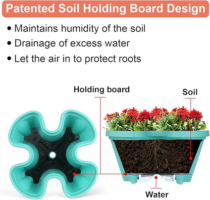 Vertical Planter 7 Tier Stackable Planters Garden Planters Strawberry Herb Flower and Vegetable Planter Indoor Outdoor Gardening Pots with Removable Wheels and Tools