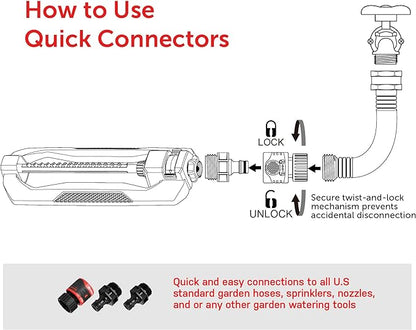 Eden 94110 Lawn & Garden Metal Osciallating Water Sprinkler for Yard