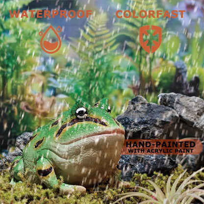 Sunthus Frog Toad Sculptures Garden Statues Yard Art Resin Decorations Outdoor Decor (Green, Standard)