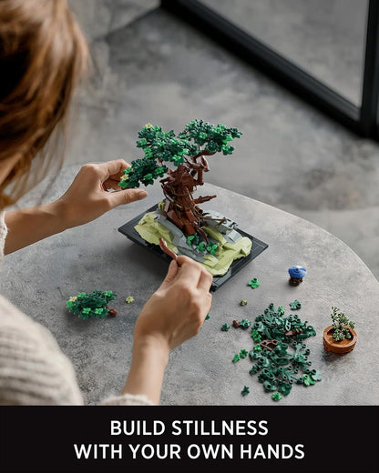 Nifeliz CHAN Bonsai Tree Building Set, Artificial Plant Model Toy for Desk or Home Decor, Peaceful Gift Idea for Adults and Nature Lovers (733 PCS, NF10322)