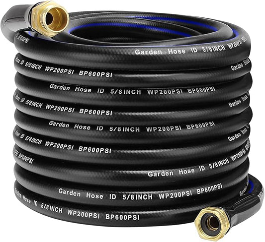 75 FT Garden Hose, Flexible No Kink Heavy Duty Garden Water Hose Flex Copper Bullet Collapsible Washer Rubber Hose 5/8" Soft Lightweight Outdoor Waterhose Manguera Para Jardin