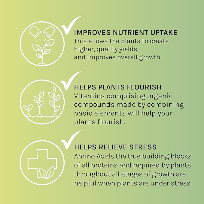 Microbe Life Hydroponics Premium Vitamins & Amino Acids Essential for Maximum Plant Growth and Root Uptake, Use with Any Feeding Systems Including Hydroponics or Soil, 32 Ounces