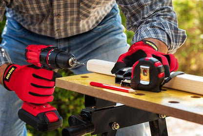 High Performance Work Gloves For Men(12 Pairs Pack), High Dexterity Touch Screen For Multipurpose,Excellent Grip (Small)