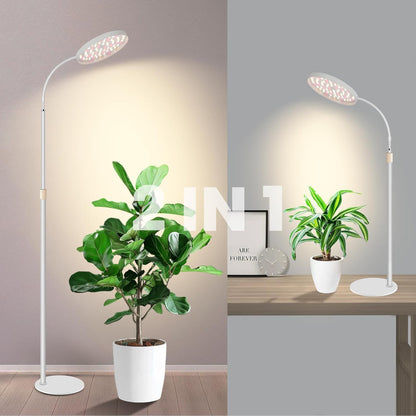 24V Grow Lights for Indoor Plants, LM281B+660nm Plant Lights for Indoor growing, 5.9" LED Grow Lights for Seed Starting, 20-54in Height Adjustment for Medium Plants, 20W, 350umol/s/m²@Dist:6in