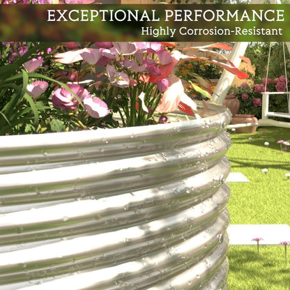 FRIZIONE 3pcs Tall 4x2ft Galvanized Raised Garden Bed Outdoor,Steel Garden Bed for Vegetables,Above Ground Garden Box for Flower,Metal Raised Beds for Gardening