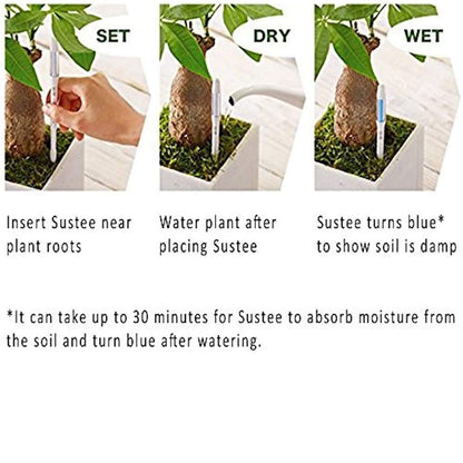 Sustee Aquameter, Set of 4, Plant Soil Moisture Sensor, (Green, Small)