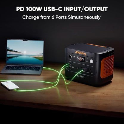 Jackery Solar Generator 1000 v2 with 200W Solar Panel,1070Wh Portable Power Station LiFePO4 Battery,1500W AC/100W USB-C Output, 1Hr Fast Charge for Outdoor,Off-Grid Living,RV,Emergency