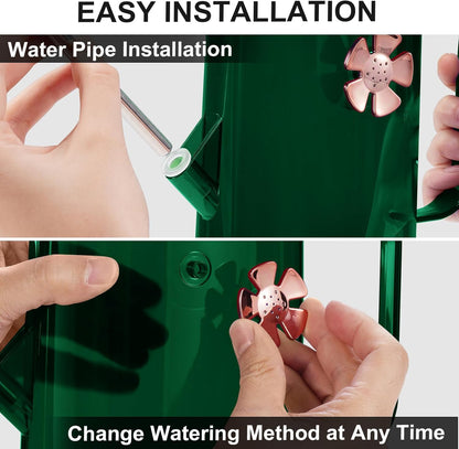 Watering Can Indoor for House Plants Small Watering cans with Long Spout Flower Model Sprinkler Head 1.2L (Green, 1.2L)