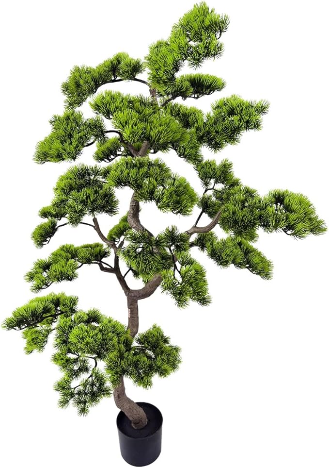 5ft Artificial Bonsai Tree - Large Faux Plants Indoor with Ceramic Pot, Realistic Fake Plants Decor for Home Office, Living Room, Farmhouse Zen Decor