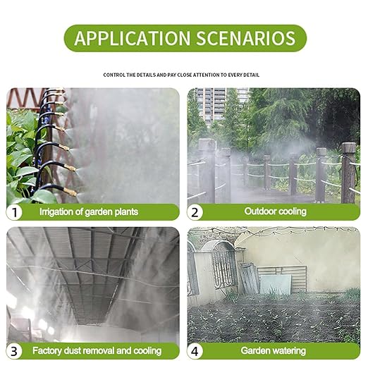 Drip Irrigation Kit Automatic Watering System for Potted Plants, 360 Degree Adjustable Copper Micro Sprinklers, Quick Connect Tubing Fittings for Garden, Lawn, Patio, Balcony(Timer Ⅱ)