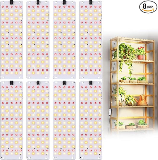 TONYFUL LED Grow Lights, 360 LEDs Plant Lights for Indoor Growing, 36W Premium Full Spectrum Grow Light with 4/8/12H Timer, 10 Dimmable Levels - Ideal for Indoor Growing (8Pcs)