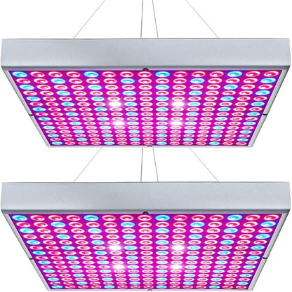 LED Grow Light 225 LEDs Plant Lights Red Blue White Panel Growing Lamps for Indoor Plants Seedling Vegetable and Flower (2 Pack)