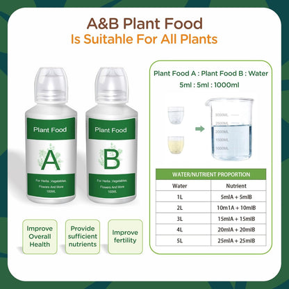 100 Pack Hydroponic Garden Kit Replacement for Hydroponics Growing System Compatible with AeroGarden, iDOO Seed Pods Kit with A&B Nutrient Plant Food, 10 Plant Labels and 1 Tweezers