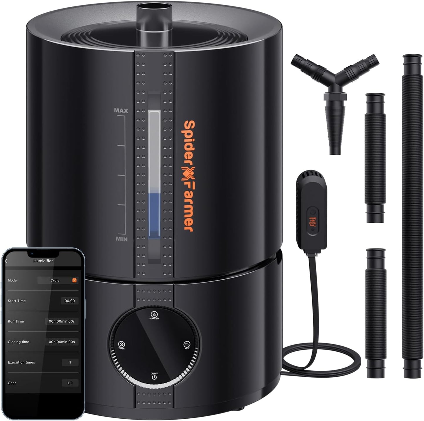 Spider Farmer 5L Smart Humidifier and SF600 Grow Light