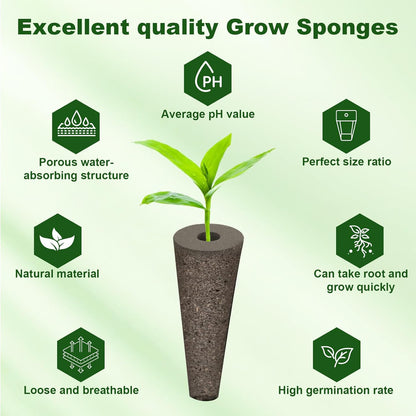 85 Pack Hydroponic Pods Supplies for Aerogarden Pods, Grow Sponges for Hydroponics, Seed Pods Kit with 36 Grow Sponges, 36 Pod Labels,12 Plant Labels, 1 Tweezer for Hydroponic Indoor Garden System