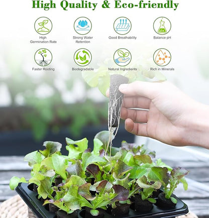 110 Pcs Seed Pod Kit for Aerogarden with 55 Grow Sponges, 54 Pot Lables &1 Tweezer, Grow Anything Kit for Indoor Hydroponics Growing System, Replacement Root Growth Sponges for Aero Garden iDOO...