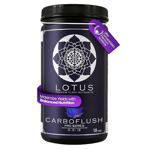 Carboflush Pro Series - Harvest Flavor Enhancer, Naturally Derived Nutrient Powder for Soil, Hydroponics & Coco Coir, Premium Fertilizer, Water Soluble Hydroponic Solution, Indoor/Outdoor Use - 18 oz