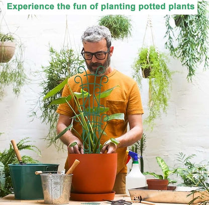 Plant Trellis for Potted Plants 4 Pack Stackable Indoor Outdoor Climbing Houseplant Support with Garden Wire for Pothos Hoya Ivy Flower