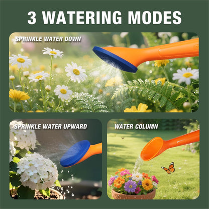 WKW1850T 1.32 Gallon Watering Can for Indoor & Outdoor, Watering Cans with Detachable Nozzle, Long Spout Watering Can for Indoor Plants Garden Flowers, 5L/170OZ