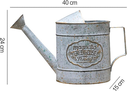 Vintage Metal Flower & Garden Watering Can, Rustic Farmhouse Decorative Watering Pot Planter for Home Patio Backyard Outdoor Plant Care