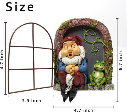 Outdoor Garden Statues, Resin Gnome Tree Hugger, Durable Outdoor Decor, Whimsical Yard Sculpture, Garden Peeker Yard Art, Waterproof & Handcrafted, Unique Halloween Decorations Outdoor Ornament Gift