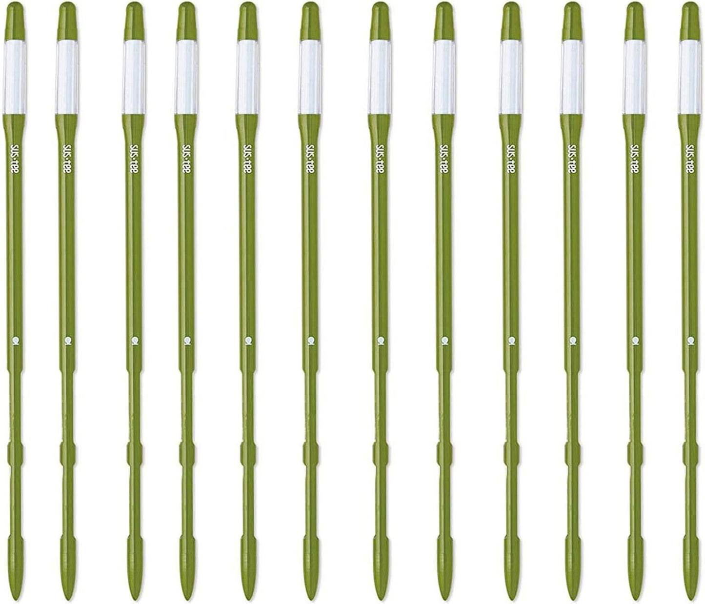 IPPINKA Sustee Aquameter, Bundle of 12, House Plant Soil Moisture Meter, Best for Indoor Potted Plants - Large Green Refillable